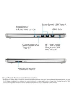 HP 14s-FQ1000NA Laptop - 14in FHD, AMD Ryzen 5, 8GB RAM, 256GB SSD, with Optional Microsoft 365 Family (12 Months) - Silver -NARA Computer Shop VAVPZ SQ4 0000000035 SILVER SLd