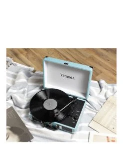 Victrola Journey Portable Record Player (Turquoise) - Bluetooth 5.0 Suitcase Turntable With Built-In Stereo Speakers -NARA Computer Shop VAWRF SQ3 0000000061 TURQUOISE SLa