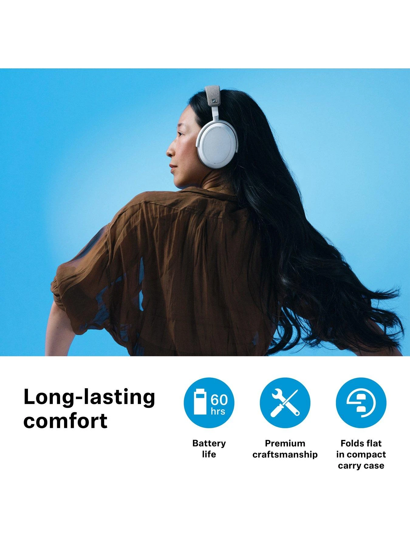 Sennheiser MOMENTUM 4 Wireless Headphones - White 8 Sennheiser MOMENTUM 4 Wireless Headphones - White - Image 6