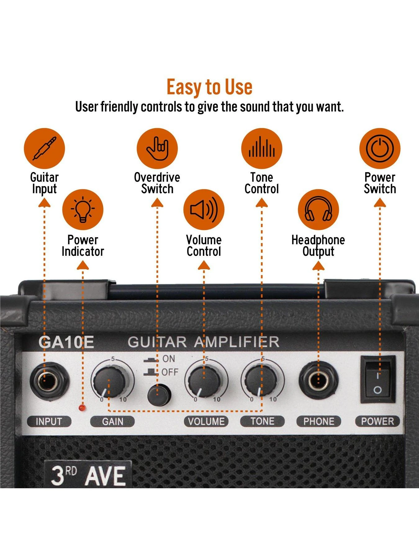 3rd Avenue 10W RMS Guitar Amplifier 5 3rd Avenue 10W RMS Guitar Amplifier - Image 3