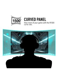 MSI PRO MP241CA 24 Inch, FHD, 75Hz, AMD Freesync, Curved, With Built In Speakers -NARA Computer Shop VF1RA SQ4 0000000004 BLACK SLd