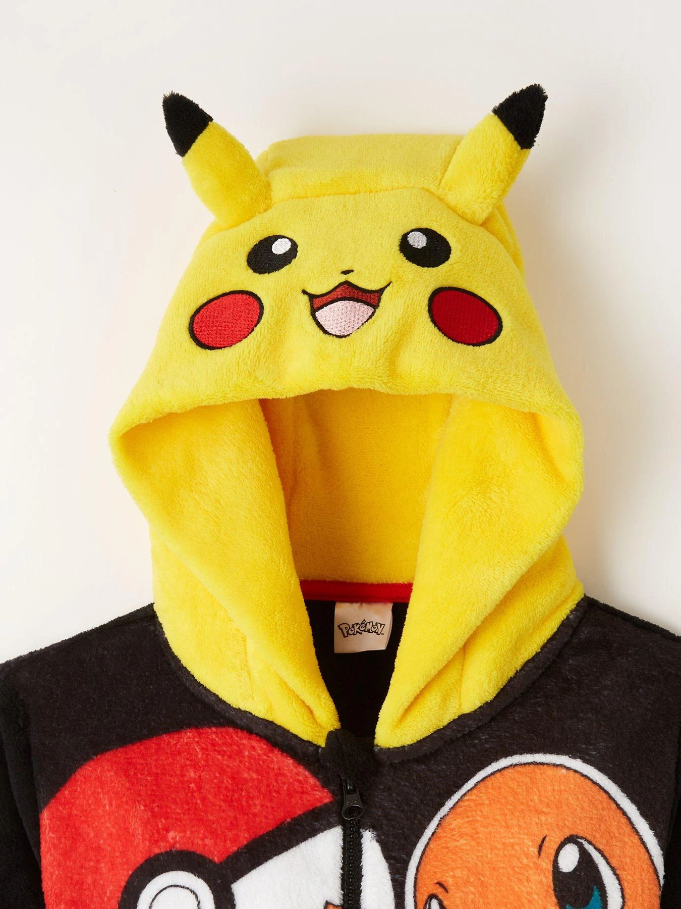 Pokemon Hood Detail Fleece All In One - Black 5 Pokemon Hood Detail Fleece All In One - Black - Image 3