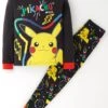 Pokemon Pikachu Long Sleeve Pyjamas - Black 1 Pokemon Pikachu Long Sleeve Pyjamas - Black -NARA Computer Shop VFM8X SQ1 0000000004 BLACK SLf