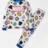 Marvel All Over Print Long Sleeve Pyjamas - Grey -NARA Computer Shop VFM8Y SQ1 0000000005 GREY SLf