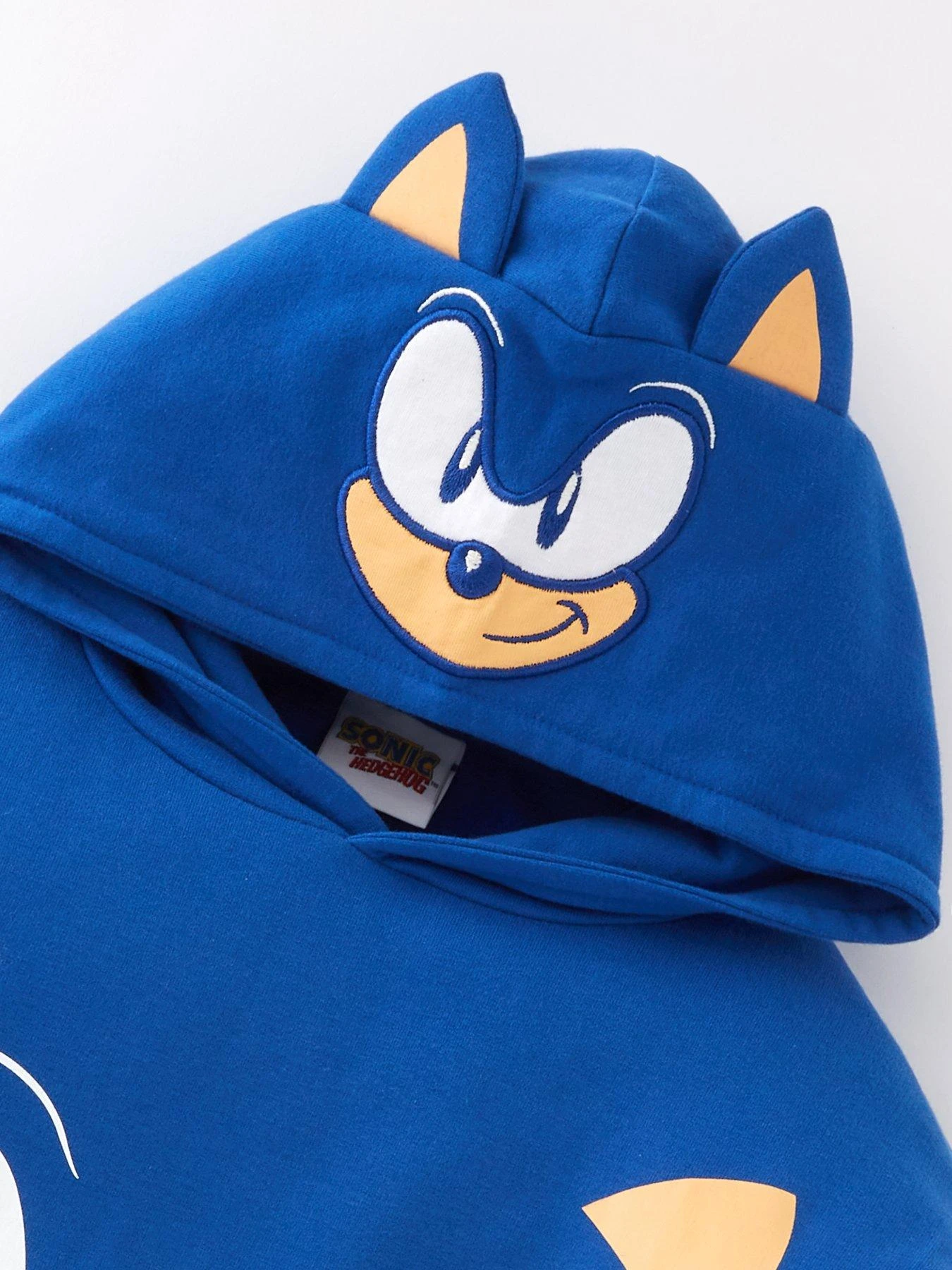 Sonic The Hedgehog Kids Sonic The Hedgehog Hood Detail Hoodie - Blue 6 Sonic The Hedgehog Kids Sonic The Hedgehog Hood Detail Hoodie - Blue - Image 4