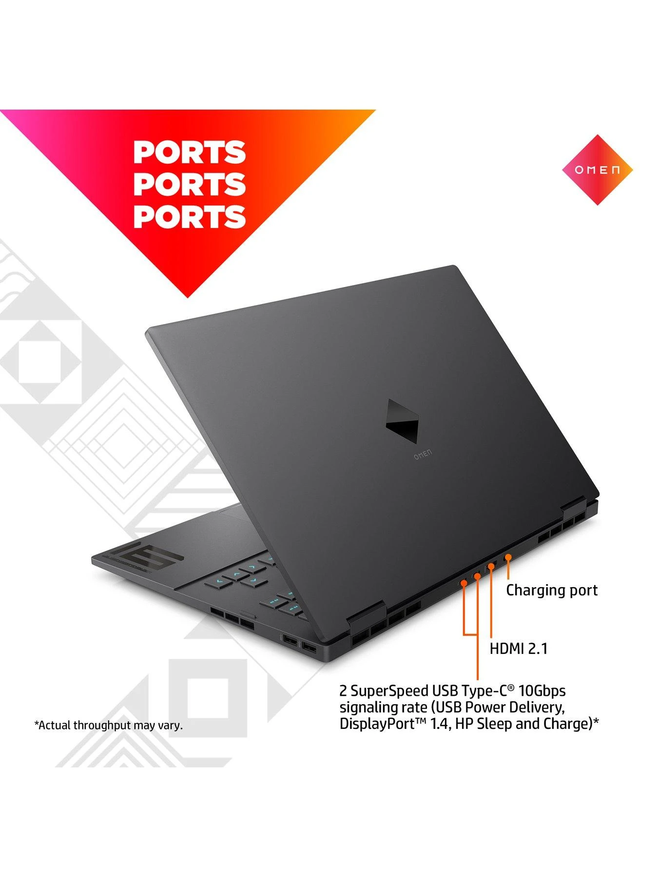 HP Omen 16-n0003na Laptop - 16in QHD 165Hz, RTX 3070 Ti, AMD Ryzen 9, 16GB RAM, 1TB Storage - Silver 8 HP Omen 16-n0003na Laptop - 16in QHD 165Hz, RTX 3070 Ti, AMD Ryzen 9, 16GB RAM, 1TB Storage - Silver - Image 6