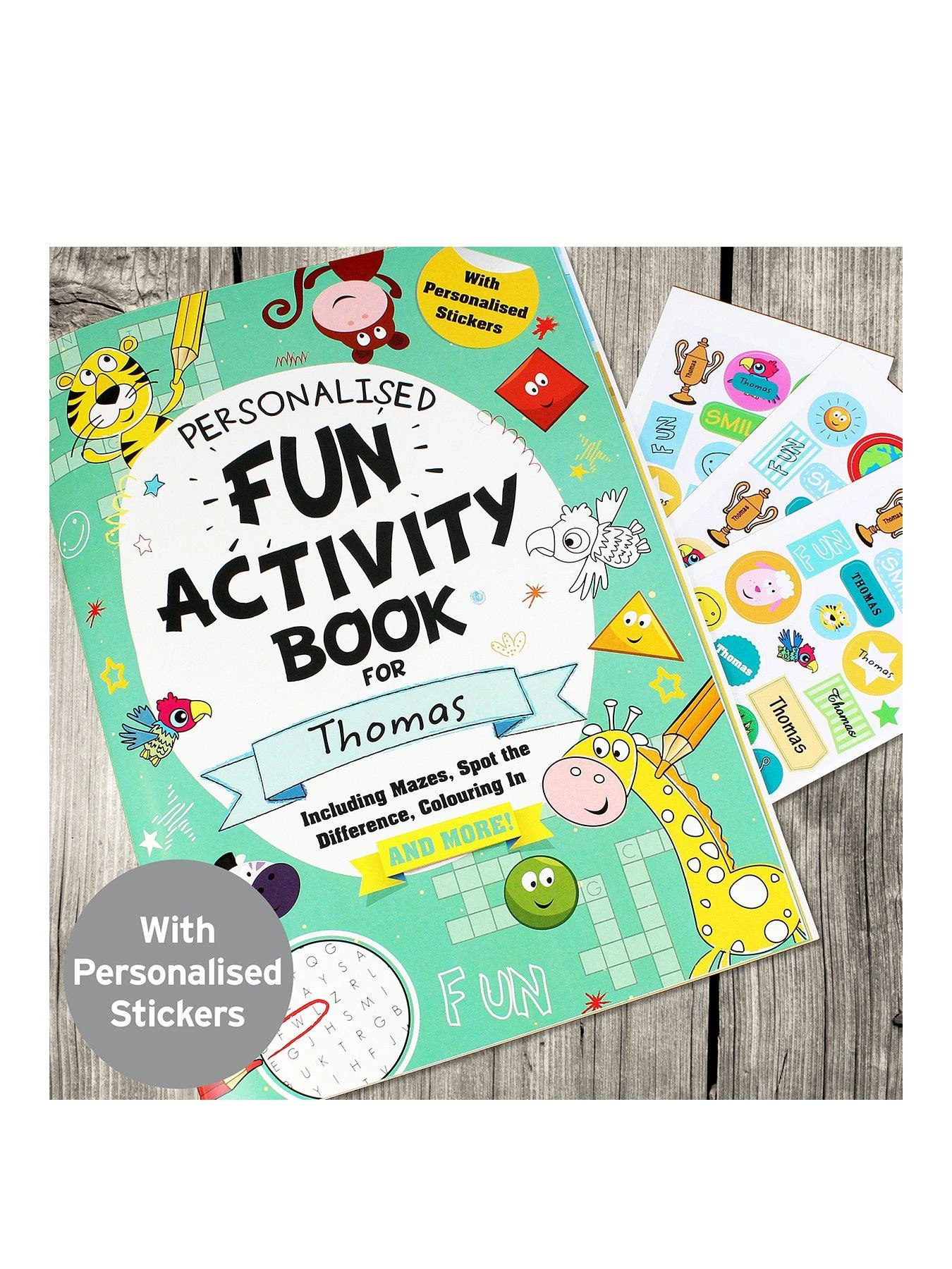 The Personalised Memento Company Personalised Activity Book With Stickers 3 The Personalised Memento Company Personalised Activity Book With Stickers