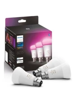 Philips Hue Hue White & Colour Ambiance Smart Bulb 3 Pack LED 6.5W B22