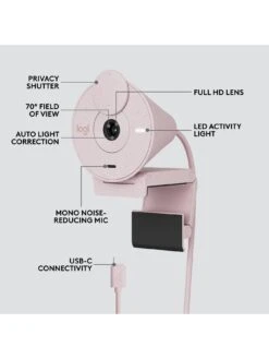 Logitech Brio 300 Full HD Webcam-ROSE -NARA Computer Shop VGFJT SQ6 0000000313 ROSE SLd4