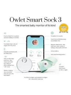 Owlet Monitor Duo: Smart Sock 3 + Cam 2 - Mint 12 Owlet Monitor Duo: Smart Sock 3 + Cam 2 - Mint -NARA Computer Shop VGKYQ SQ3 0000000258 MINT SLd