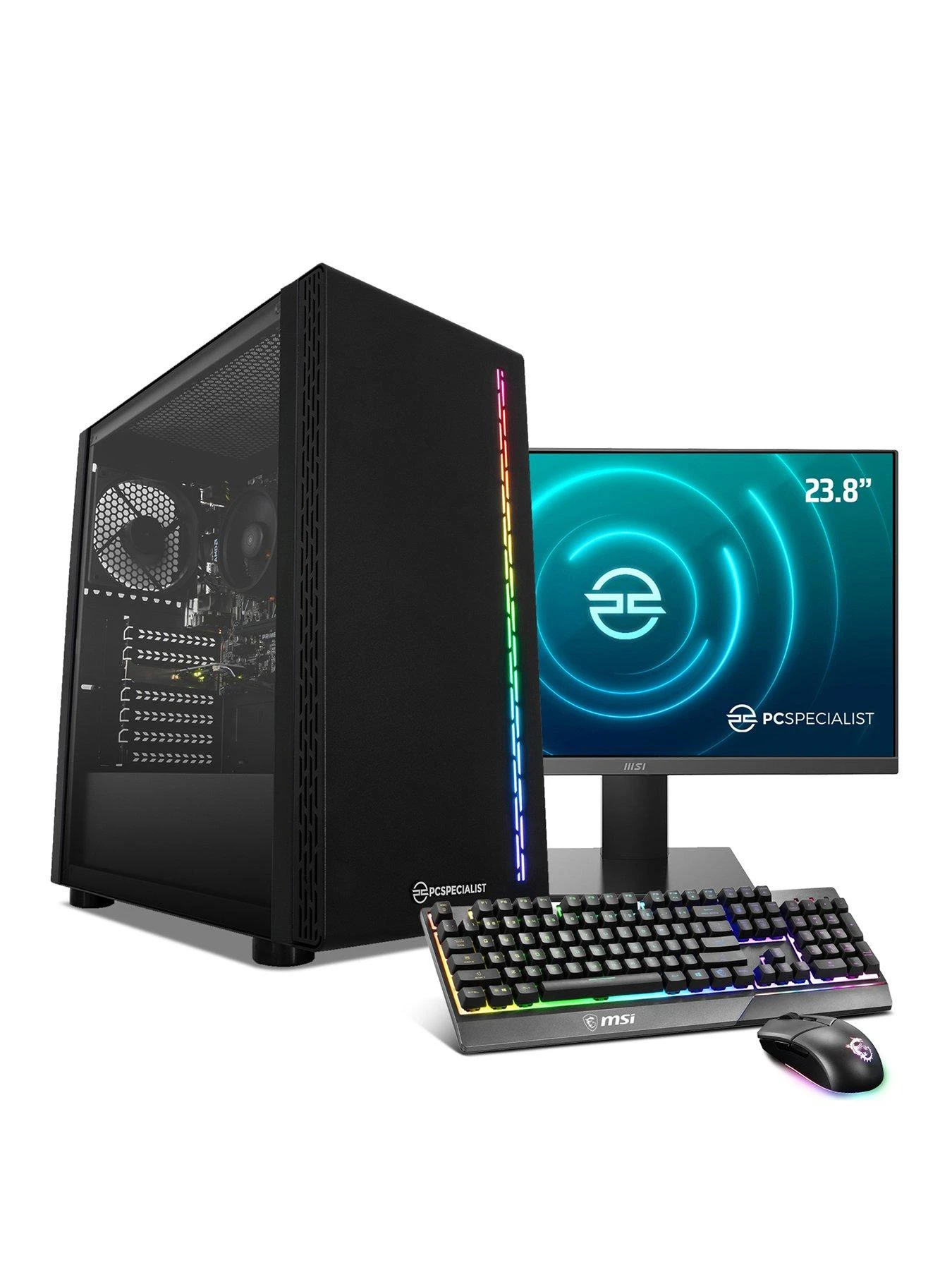 PCSpecialist Fusion A3G Gaming Desktop Bundle - AMD Ryzen 3, 8GB RAM, 512GB SSD, 24in FHD Monitor, Keyboard And Mouse 3 PCSpecialist Fusion A3G Gaming Desktop Bundle - AMD Ryzen 3, 8GB RAM, 512GB SSD, 24in FHD Monitor, Keyboard And Mouse