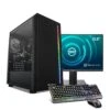 PCSpecialist Fusion R5L Gaming Desktop Bundle - AMD Ryzen 5, 16GB RAM, 1TB SSD, 24in FHD Monitor, Keyboard And Mouse -NARA Computer Shop VH97M SQ1 0000000004 BLACK SLf