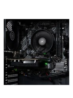 PCSpecialist Fusion R5L Gaming Desktop Bundle - AMD Ryzen 5, 16GB RAM, 1TB SSD, 24in FHD Monitor, Keyboard And Mouse -NARA Computer Shop VH97M SQ3 0000000004 BLACK SLa