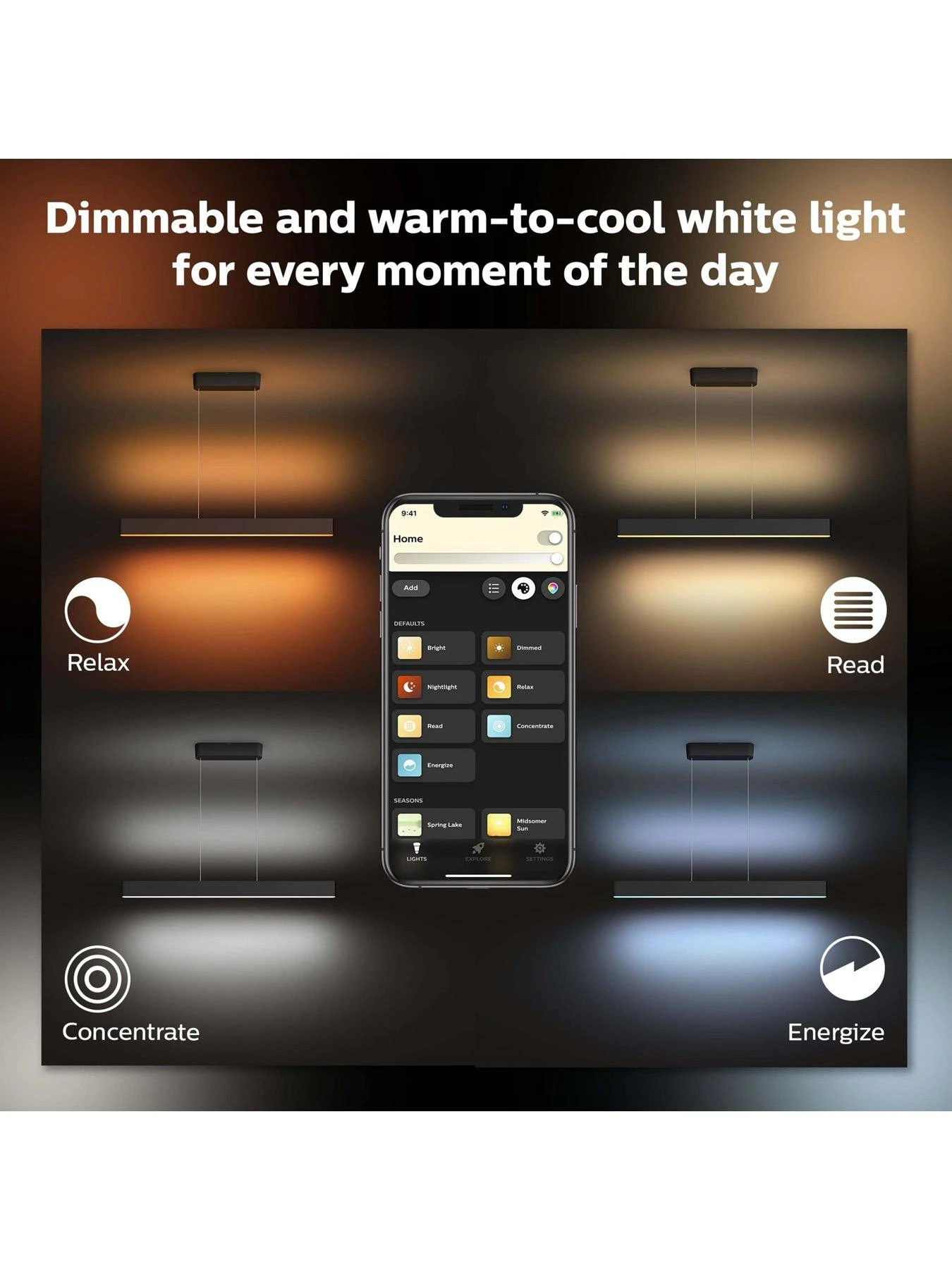 Philips Hue Ensis Hue Pendant Black 2x39W 24V 6 Philips Hue Ensis Hue Pendant Black 2x39W 24V - Image 4