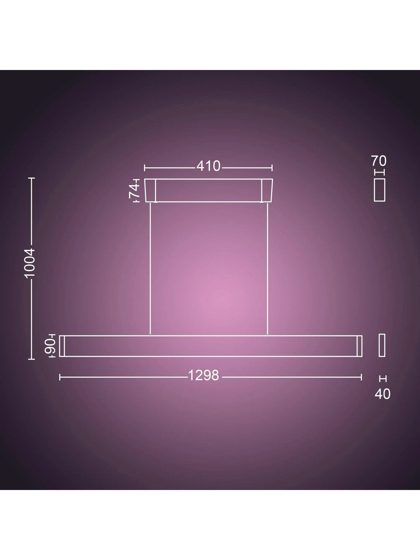 Philips Hue Ensis Hue Pendant Black 2x39W 24V 8 Philips Hue Ensis Hue Pendant Black 2x39W 24V - Image 6