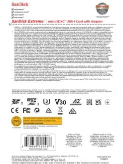 SanDisk Extreme MicroSD 128GB For Action Cams And Drones + SD Adapter -NARA Computer Shop VHDXJ SQ5 0000000099 N A SLd1