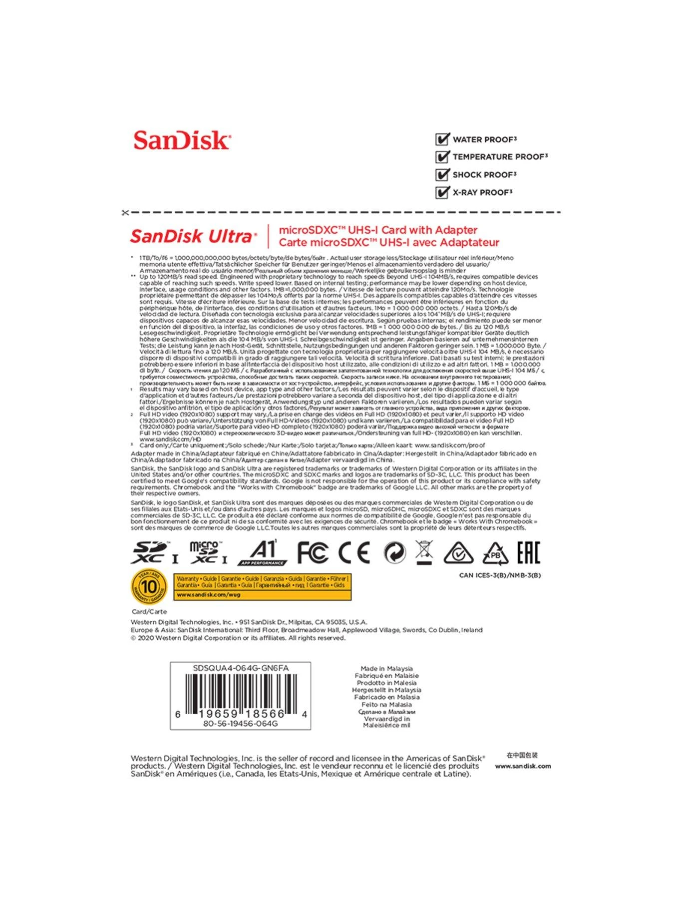 SanDisk Ultra 64GB MicroSDXC UHS-I Card For Chromebooks - With Adapter 6 SanDisk Ultra 64GB MicroSDXC UHS-I Card For Chromebooks - With Adapter - Image 4