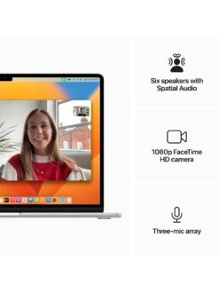 Apple MacBook Air (M2, 2023) 15-inch with 8-core CPU And 10-core GPU, 512GB - Silver -NARA Computer Shop VHWXT SQ4 0000000035 SILVER SLd