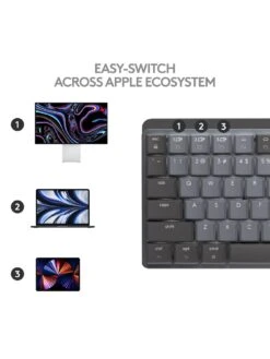 Logitech MX Mechanical Mini For Mac Minimalist Wireless Illuminated Keyboard -NARA Computer Shop VI1ZL SQ5 0000000674 SPACE GREY SLd1