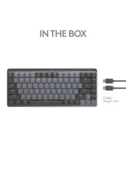 Logitech MX Mechanical Mini For Mac Minimalist Wireless Illuminated Keyboard -NARA Computer Shop VI1ZL SQ7 0000000674 SPACE GREY SLd3