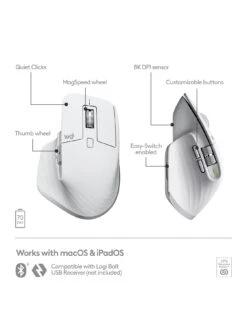 Logitech MX Master 3S For Mac Performance Wireless Mouse - PALE GREY -NARA Computer Shop VI1ZM SQ6 0000000088 NO COLOR SLd2