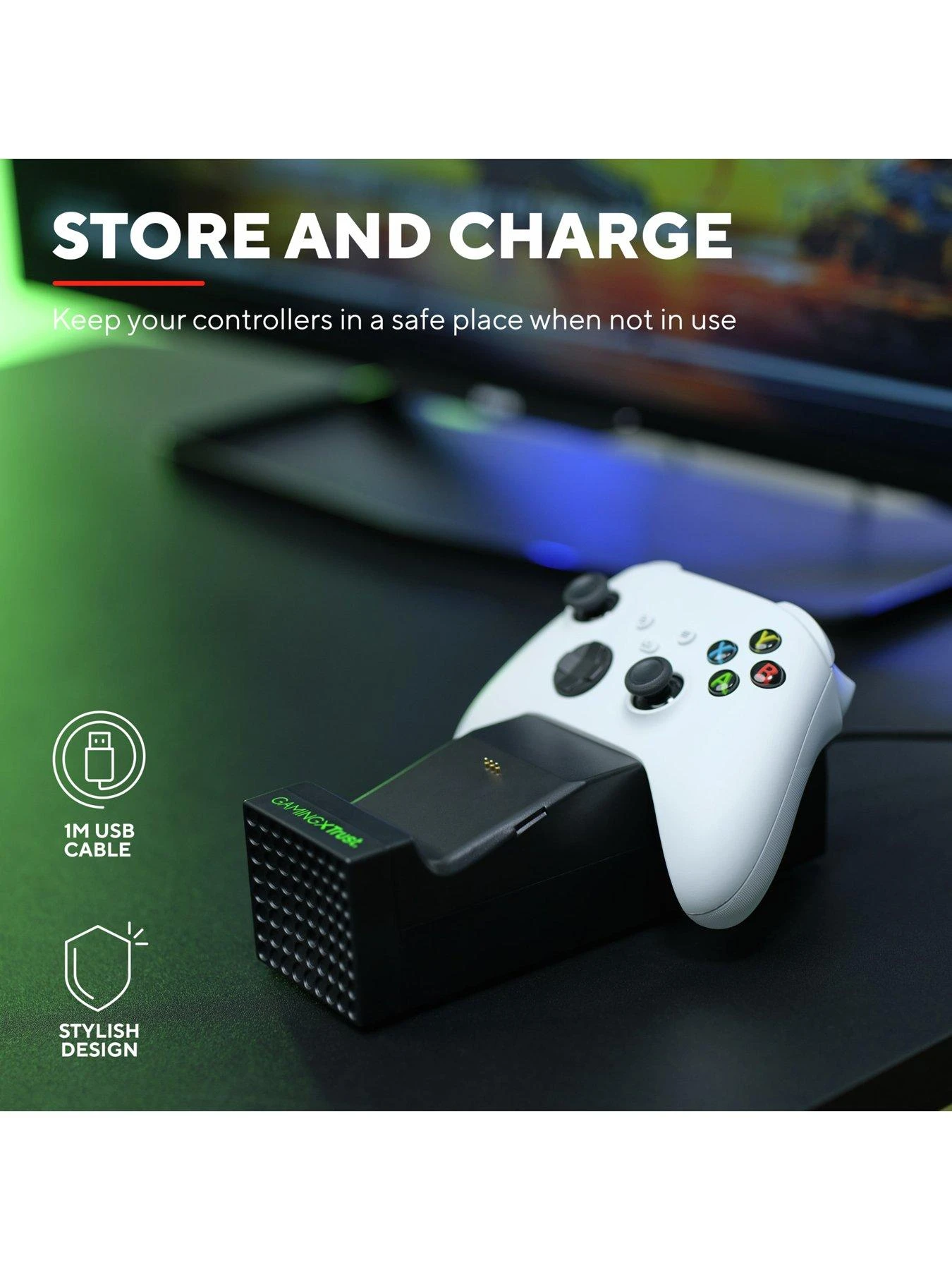 Trust GXT 250 Duo Charge Dock For Xbox Series S / X With 2 Battery Packs 6 Trust GXT 250 Duo Charge Dock For Xbox Series S / X With 2 Battery Packs - Image 4