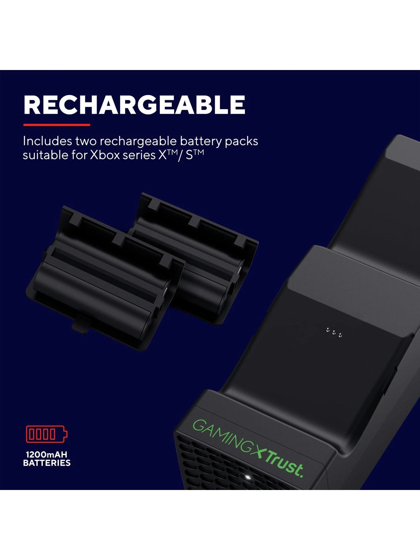 Trust GXT 250 Duo Charge Dock For Xbox Series S / X With 2 Battery Packs 8 Trust GXT 250 Duo Charge Dock For Xbox Series S / X With 2 Battery Packs - Image 6