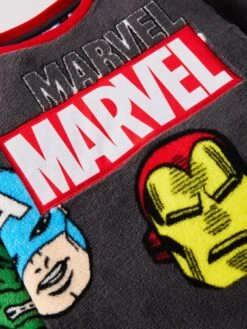Marvel Children’s All-Over Comic Print Supersoft Fleece Pyjamas - Black -NARA Computer Shop VIDHX SQ4 0000000005 GREY SLd