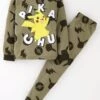 Pokemon All Over Print Long Sleeve Pyjamas - Khaki -NARA Computer Shop VIDLL SQ1 0000000058 KHAKI SLf