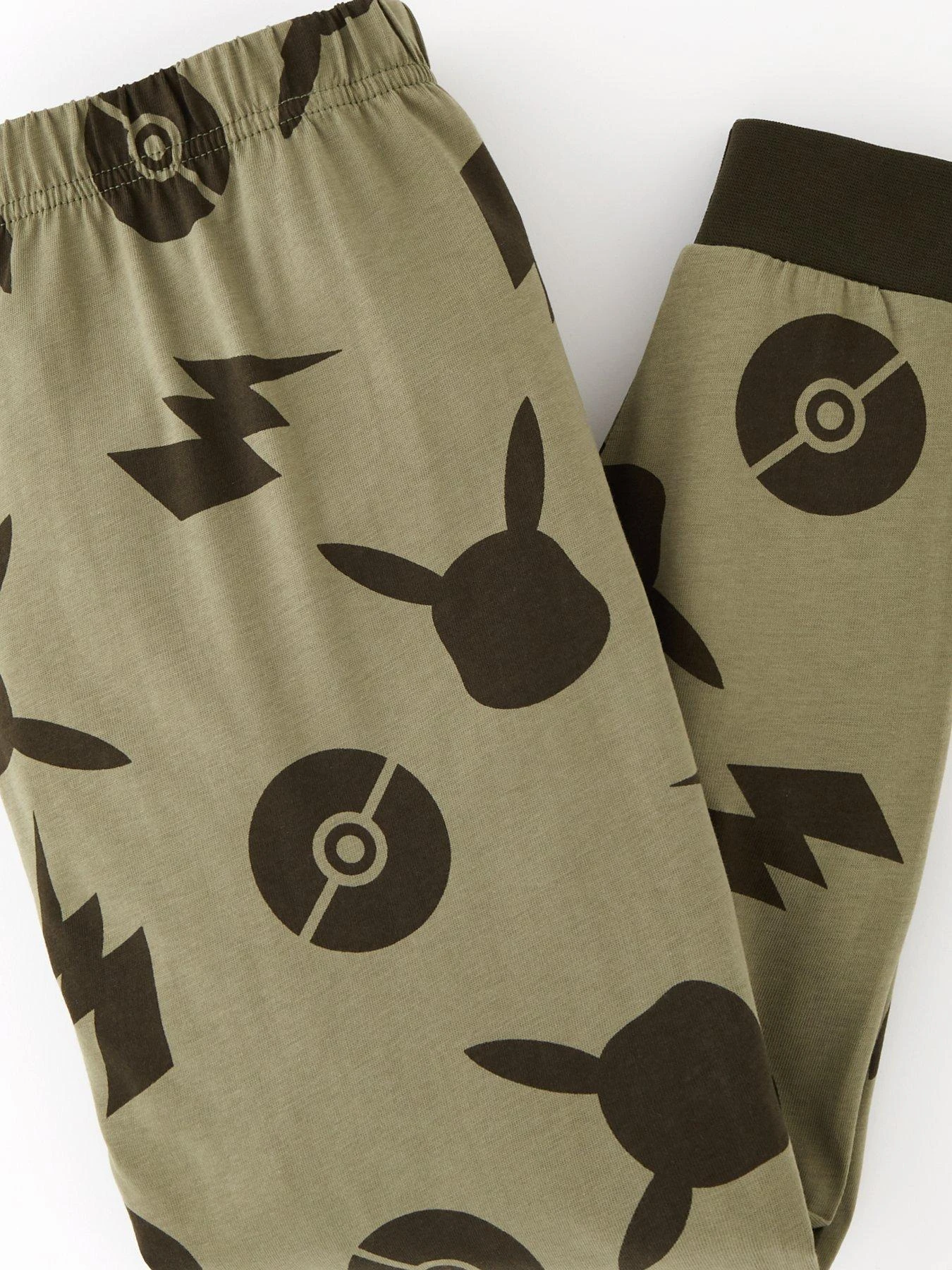 Pokemon All Over Print Long Sleeve Pyjamas - Khaki 6 Pokemon All Over Print Long Sleeve Pyjamas - Khaki - Image 4