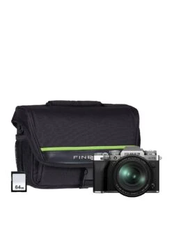 Fujifilm X-T5 Mirrorless Digital Camera Kit With XF 16-80mm F4 R OIS WR Lens, System Bag & 64GB SDXC Card - Silver