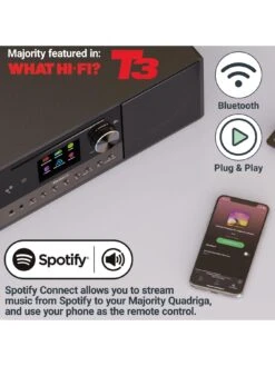 Majority Quadriga CD Music System With Internet, DAB And FM Radio Black -NARA Computer Shop VIQNS SQ4 0000000004 BLACK SLd