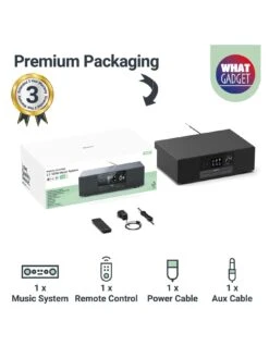 Majority Quadriga CD Music System With Internet, DAB And FM Radio Black -NARA Computer Shop VIQNS SQ7 0000000004 BLACK SLd3