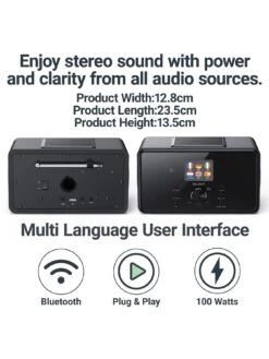 Majority Bard Music System With Internet, DAB And FM Radio Black -NARA Computer Shop VIQNT SQ6 0000000004 BLACK SLd2