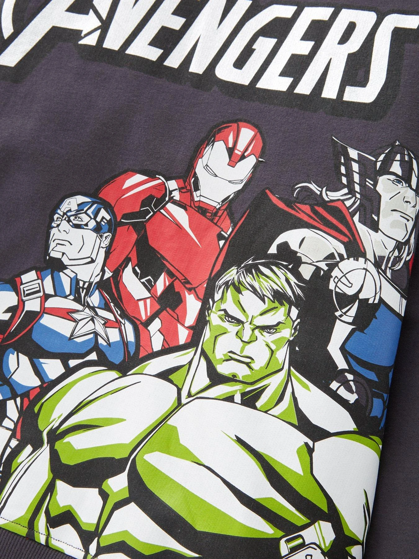 Marvel Boys Avengers Foil Print Hoodie – Grey 5 Marvel Boys Avengers Foil Print Hoodie – Grey - Image 3