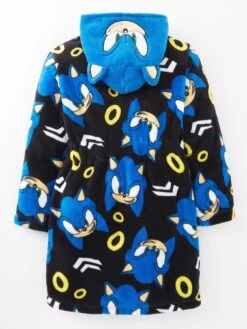 Sonic The Hedgehog Sonic Hood Detail Dressing Gown - Black -NARA Computer Shop VIS3L SQ3 0000000004 BLACK SLb