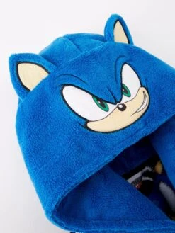 Sonic The Hedgehog Sonic Hood Detail Dressing Gown - Black -NARA Computer Shop VIS3L SQ4 0000000004 BLACK SLd