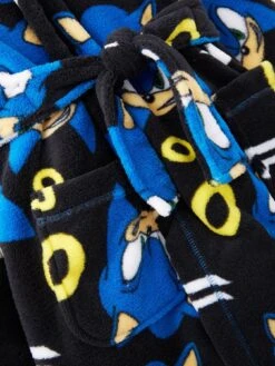 Sonic The Hedgehog Sonic Hood Detail Dressing Gown - Black -NARA Computer Shop VIS3L SQ5 0000000004 BLACK SLd1