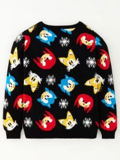 Sonic The Hedgehog Christmas Jumper -NARA Computer Shop VIS3T SQ3 0000000004 BLACK SLb