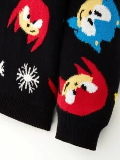 Sonic The Hedgehog Christmas Jumper -NARA Computer Shop VIS3T SQ5 0000000004 BLACK SLd1