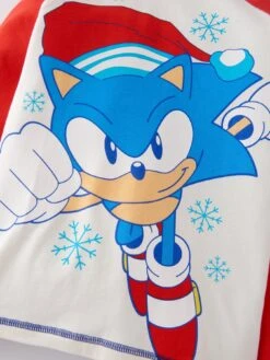 Sonic The Hedgehog Christmas Raglan Pyjamas - Red -NARA Computer Shop VIS78 SQ4 0000000017 RED SLd