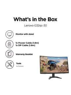 Lenovo G32qc-30 32-inch QHD 170Hz Gaming Monitor 15 Lenovo G32qc-30 32-inch QHD 170Hz Gaming Monitor -NARA Computer Shop VIZWB SQ7 0000000004 BLACK SLd3