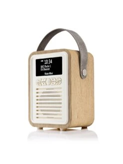 VQ Retro Mini Portable DAB Radio With Bluetooth - Oak -NARA Computer Shop VJ1X6 SQ4 0000000006 OAK SLd