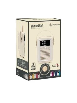VQ Retro Mini Portable DAB Radio With Bluetooth - Oak -NARA Computer Shop VJ1X6 SQ6 0000000006 OAK SLd2