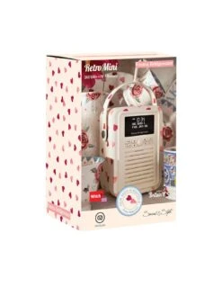 VQ Retro Mini Portable DAB Radio With Bluetooth - Pink Hearts -NARA Computer Shop VJ1XB SQ6 0000000067 CREAM SLd2