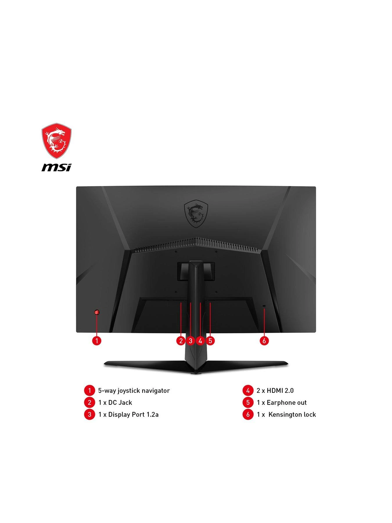 MSI G27C4X 27 Inch, Full HD, 250Hz, AMD Freesync Premium, Curved Gaming Monitor 4 MSI G27C4X 27 Inch, Full HD, 250Hz, AMD Freesync Premium, Curved Gaming Monitor - Image 2