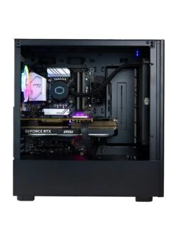 Cyberpower OE718 Gaming PC - Intel Core I7 13700KF, RTX 4070, 32GB DDR5 RAM, 1TB M.2 NVMe SSD -NARA Computer Shop VK0UD SQ2 0000000004 BLACK SLb