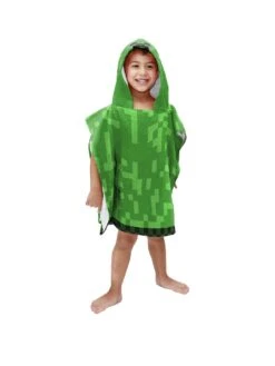 Minecraft Hooded Poncho Towel -NARA Computer Shop VK2CP SQ2 0000000029 MULTI SLf