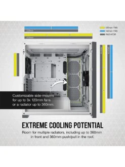 CORSAIR 5000D Airflow Tempered Glass Mid-Tower, White Gaming Desktop Case -NARA Computer Shop VL4JE SQ6 0000000004 BLACK SLd2