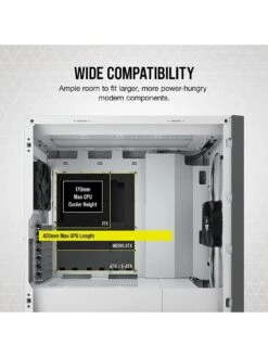 CORSAIR 5000D Airflow Tempered Glass Mid-Tower, White Gaming Desktop Case -NARA Computer Shop VL4JE SQ7 0000000004 BLACK SLd3